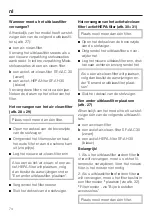 Preview for 74 page of Miele S770 Operating Instructions Manual