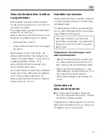 Preview for 75 page of Miele SAB 100 ACCU NOVA Operating Instructions Manual