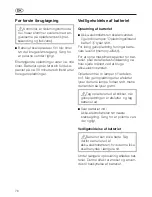 Preview for 76 page of Miele SAB 100 ACCU NOVA Operating Instructions Manual