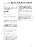 Preview for 85 page of Miele SAB 100 ACCU NOVA Operating Instructions Manual