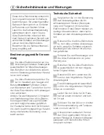 Preview for 2 page of Miele SAB 110 ACCU NOVA Operating Instructions Manual