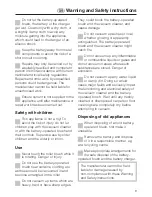 Preview for 9 page of Miele SAB 110 ACCU NOVA Operating Instructions Manual