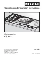 Preview for 1 page of Miele SALAMANDER GRILL CS 1421 Operating And Installation Instructions