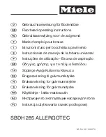 Miele SBDH 285 Allergotec Operating Instructions Manual preview