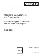 Preview for 1 page of Miele SEB 228 Electro SC SoftCarpet Operating Instructions Manual