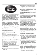 Preview for 19 page of Miele SGFP3 Operating Instructions Manual