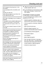 Предварительный просмотр 29 страницы Miele SmartLine CS 7101-1 Operating And Installation Instructions