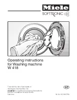 Preview for 1 page of Miele SoftTronic W 418 Operating Instructions Manual