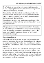 Предварительный просмотр 7 страницы Miele STB 305 TurboTeQ Operating Instructions Manual