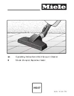 Miele Stick Operating Instructions Manual preview