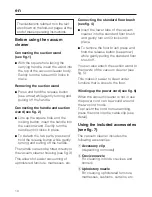 Preview for 10 page of Miele Swing H1 Operating Instructions Manual