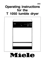 Preview for 1 page of Miele T 1050  VENT ED DRYER - OPERATING Operating Manual