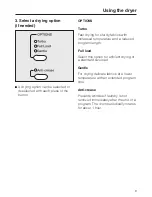 Preview for 9 page of Miele T 1303  VENT ED DRYER - OPERATING Operating Instructions Manual