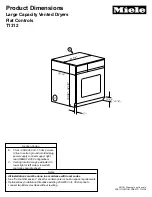 Preview for 1 page of Miele T 1322C CONDENSER DRYER Product Dimensions