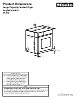 Preview for 2 page of Miele T 1322C CONDENSER DRYER Product Dimensions