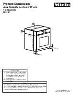 Preview for 3 page of Miele T 1322C CONDENSER DRYER Product Dimensions