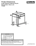 Preview for 5 page of Miele T 1322C CONDENSER DRYER Product Dimensions