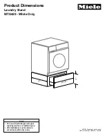 Preview for 8 page of Miele T 1322C CONDENSER DRYER Product Dimensions