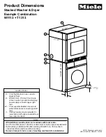 Preview for 9 page of Miele T 1322C CONDENSER DRYER Product Dimensions