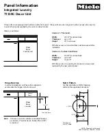 Preview for 10 page of Miele T 1322C CONDENSER DRYER Product Dimensions