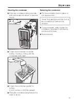 Предварительный просмотр 19 страницы Miele T 1339CI  CONDENSER - OPERATING Operating Instructions Manual