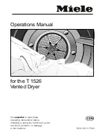 Preview for 1 page of Miele T 1526 Operation Manual