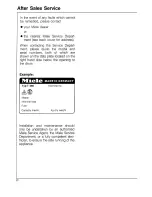 Preview for 20 page of Miele T 380  VENT ED DRYER - OPERATING Operating Manual