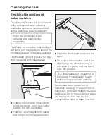 Предварительный просмотр 22 страницы Miele T 4809 Ci Operating Instructions Manual