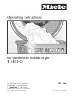 Miele T 4819 Ci Operating Instructions Manual preview