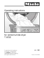 Preview for 1 page of Miele T 7934 Operating Instructions Manual