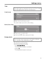 Предварительный просмотр 65 страницы Miele T 8001 WP SUPERTRONIC Operating Instructions Manual