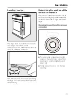 Предварительный просмотр 33 страницы Miele T 8002  VENT ED DRYER - OPERATING AND Operating And Installation Manual