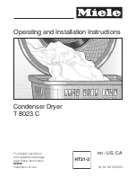 Miele T 8023 C Operating And Installation Manual preview