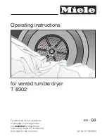Miele t 8302 Operating Instructions Manual preview