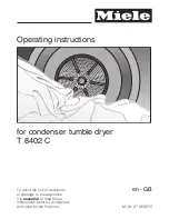 Miele T 8402 C Operating Instructions Manual preview