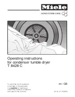 Miele T 8428 C Operating Instructions Manual preview