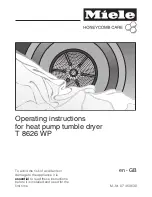 Preview for 1 page of Miele T 8626 WP Operating Instructions Manual