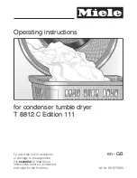 Preview for 1 page of Miele T 8812 C Operating Instructions Manual