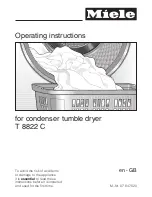Miele T 8822 C Operating Instructions Manual preview