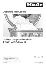 Preview for 1 page of Miele T 8861 WP Edition 111 Operating Instructions Manual