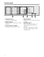 Preview for 6 page of Miele T 9800  VENT ED DRYER - OPERATING AND User Manual