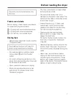 Preview for 7 page of Miele T 9800  VENT ED DRYER - OPERATING AND User Manual