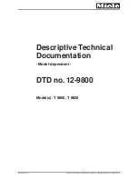 Miele T 9800 Descriptive Technical Documentation preview