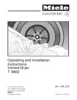 Miele T 9802 Operating And Installation Instructions preview