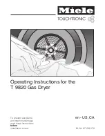 Miele T 9820  VENT ED DRYER - Operating Instructions Manual preview