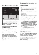 Предварительный просмотр 19 страницы Miele TCE 620 WP Operating Instructions Manual