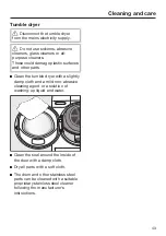 Предварительный просмотр 43 страницы Miele TCE 620 WP Operating Instructions Manual