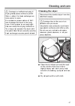 Предварительный просмотр 47 страницы Miele TCH620 WP Eco XL Operating Instructions Manual