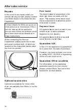 Preview for 36 page of Miele TDA 140 C Operating Instructions Manual