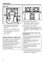 Preview for 56 page of Miele TDB120WP Operating Instructions Manual